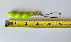 Kawaii y2k funny funky style EDAMAME phone strap/bag charm/keychain/display/accessory💚 thumbnail 4