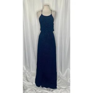 NWT! Calypso St. Barth HOSS INTROPIA Midnight Navy Blue Embellished Dress 36 / 4 thumbnail 3