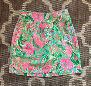 Lilly Pulitzer Jonas blue horizon, coming in hot skirt women’s size 0 thumbnail 1