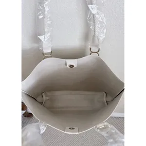 Ulta Beauty Cream Tote Bag Women's‎ Braided Handle Textured Faux Leather thumbnail 2