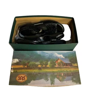 SAS Suntimer Women’s 8M Black Croc Print Leather Slingback Sandal Shoes thumbnail 5