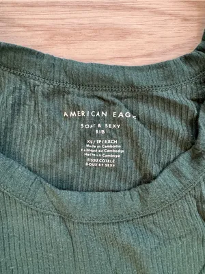 American Eagle Outfitters Forest Green Ribbed Tank thumbnail 2