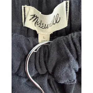 Madewell Black Pull-On Shorts Large Elastic Waist Casual Summer H5956 thumbnail 3
