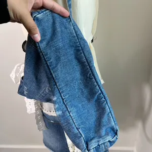 American Eagle Denim Jean‎ Shoulder Tote Bag thumbnail 6