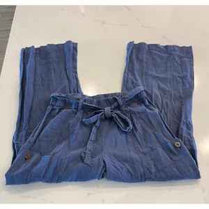 Free People Bluebell Belted Wide Leg Pants Linen‎ Blend Size XS thumbnail 4