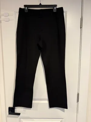 QUINCE Ultra-Stretch Ponte Straight Leg Pants Women Size Large Petite Black NWT thumbnail 7