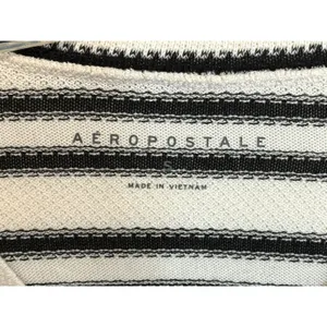 Aeropostale Striped Crop Top‎ Long Sleeve Drawstring Sweater Size S Preppy Y2K thumbnail 5