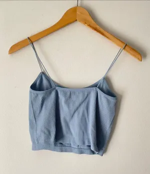 Glassons Light Blue Crop Top thumbnail 4