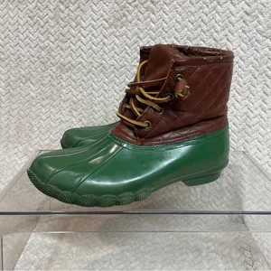 Steve Madden Women's Green Ankle‎ Rain Duck Boots size 7 Preppy thumbnail 3