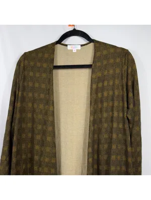 LuLaRoe Sarah M Plaid Long Duster Cardigan NWT thumbnail 2
