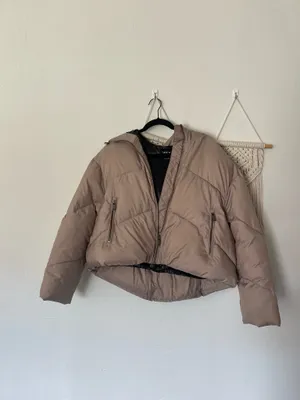 Zara tan puffer jacket  thumbnail 2