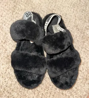 UGG Oh Yeah Slides Black thumbnail 1