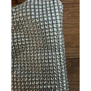 Diamond bedazzled mini shoulder bag silver 12x10 thumbnail 5