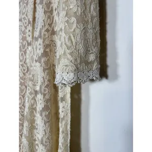 UMGEE Ivory Lace Dress 3/4 Sleeve MEDIUM Bachelorette Ethereal‎ Boho Romantic thumbnail 2