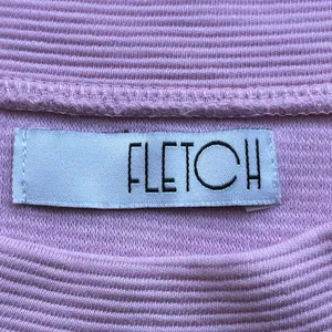 Fletch Pink Ribbed Crewneck 100% Cotton Slightly Cropped Long Sleeve Top size S thumbnail 2