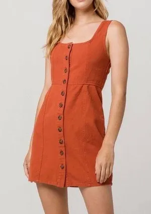Orange Denim Dress thumbnail 1
