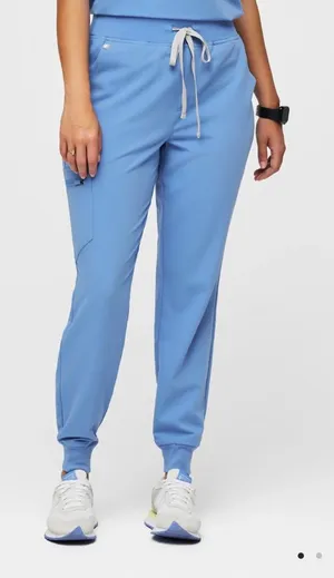 FIGS Women's high waisted Jogger scrub pant- Ceil blue thumbnail 1