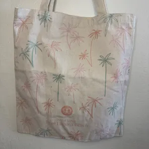 NWOT: Gorjana Palm Tree Print Canvas Tote Bag thumbnail 10