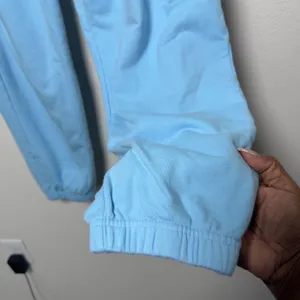 Year Of Ours Womens 100% Cotton Jogger M/L Blue Elastic Waist Pockets Sweatpants thumbnail 3