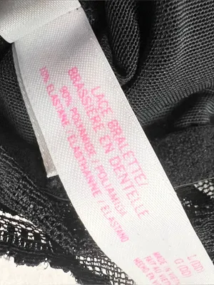VS PINK Black Lace Bralette Size Large Wireless Comfortable thumbnail 12