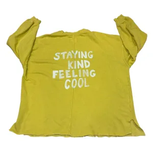 Aerie Lime Green Down To Earth Staying Kind Feeling Cool Oversized Sweatshirt XS thumbnail 6