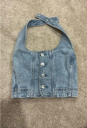 Denim Halter Top thumbnail 2