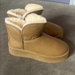 Women’s Mini Platform Ankle Boots Faux Fur Lined Size 7 (EU38) NEW thumbnail 3