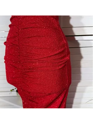 Shiny sparkle red dress ruched midi bodycon padded bra cocktail homecoming NWOT thumbnail 10