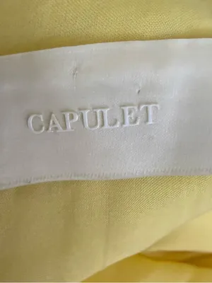 Capulet Yellow Linen Tiered Midi Maxi Dress Tie Strap Revolve Size Small thumbnail 5