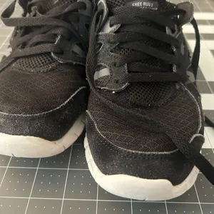 Nike Black and White Free Run Sneakers thumbnail 4