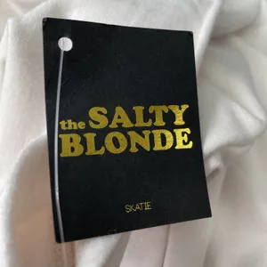 Skatie Salty Blonde Lounge Hoodie Size Large Soft Bamboo Knit Sweatshirt Tunic thumbnail 7