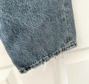 Riley High Rise Straight Crop Denim Jeans Button Fly In Frequency 27 thumbnail 12