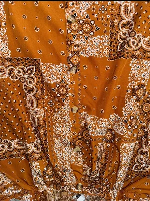 Brown Flowy Boho Top Size XXL thumbnail 4