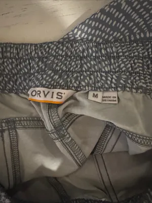 Orvis Women's Gray Patterned Drawstring Shorts thumbnail 5