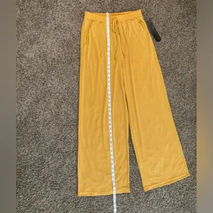 Always Indigo Boho Mustard Wide Leg Pull thumbnail 6