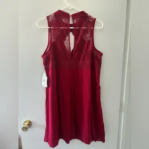 Altar’d State Maroon lace dress thumbnail 2
