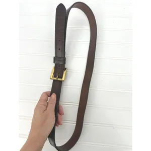 Vintage Guess Belt Unisex 38 Brown Leather Gold Buckle Made USA 90s Y2K Classic thumbnail 4