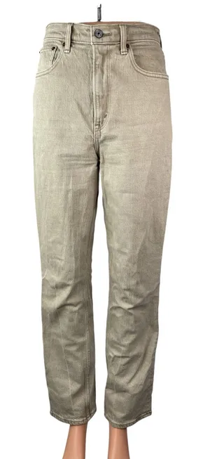 Abercrombie & Fitch Women's Khaki Ultra High Rise Straight Denim Jeans Pants 2 thumbnail 1