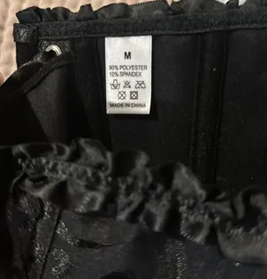 Black Lace Corset Bustier Top Size M thumbnail 5