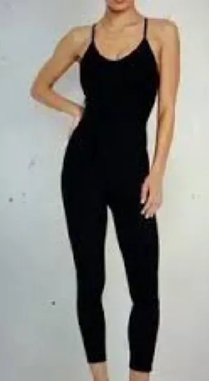 Old Navy Cloud + Do Dry 7/8 Bodysuit NWOT size XL, Black, built in support bra thumbnail 1
