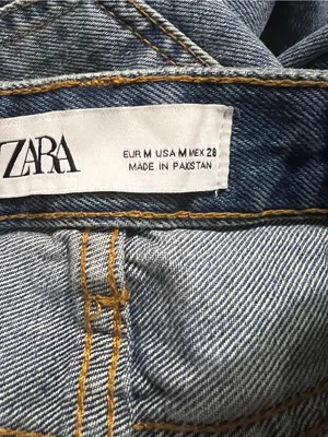 Zara Blue Distressed Denim Mini Skirt with Frayed Hem thumbnail 5