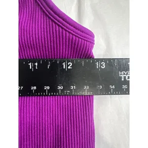 Spanx Ribbed Camisole Purple Seamless Tank Top Adjustable Straps Small Medium thumbnail 4
