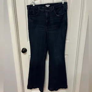 Good American Good Legs Flare‎ Jeans in Indigo 616 blue Size 15 / 34 thumbnail 2