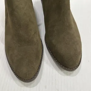 Lucky Brand Suede Bootie‎ Boots Womens 9 Green Ankle Zip Low Block Heel thumbnail 8