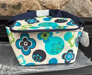 Limited Too Insulated Lunch Tote Bag Floral Design Y2K Blue White New with Tags thumbnail 1