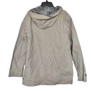 Free Country Women's Jacket Rain Hooded Beige Canvas Trench Gorpcore Sz Medium thumbnail 3