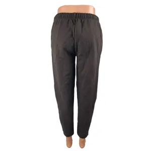 Set Active Women's Brown Drawstring High Rise Tapered Athletic Trousers Pants S thumbnail 2