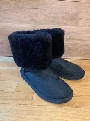 UGG Classic Black Tall Boots - Size 8 thumbnail 2