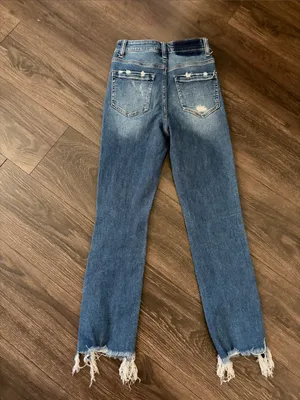 Mica Mid Wash Distressed Straight-Leg Jeans - Blue 24 thumbnail 3