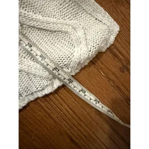 Wild Fable white cotton cableknit sweater size xs Cabincore thumbnail 7